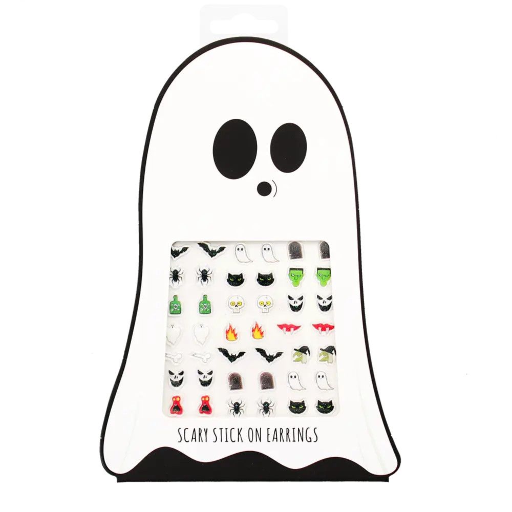 Stick-On Earrings Set of 30 Pairs Spooky