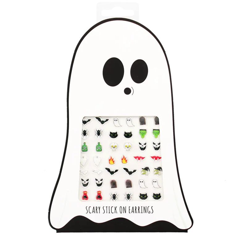 Stick-On Earrings Set of 30 Pairs Spooky
