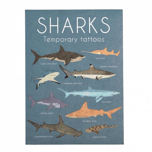 Temporary Tattoos Sharks