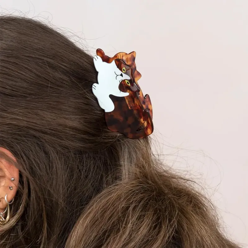 Hair Claw Clip Cat