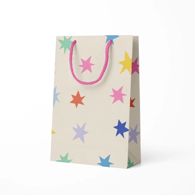 Multi Star Medium Gift Bag