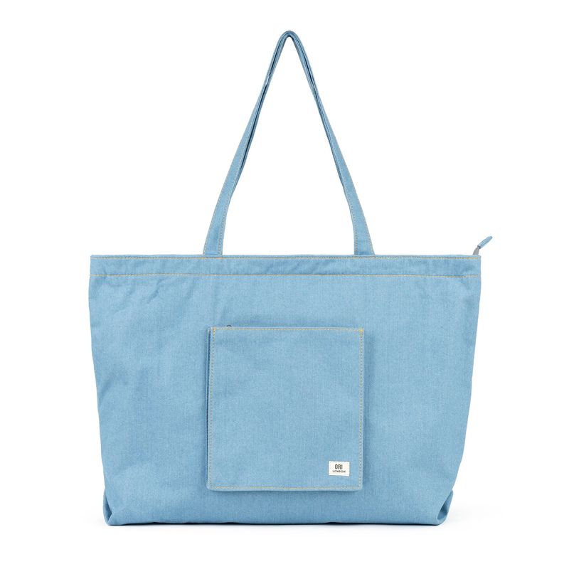 Portobello Light Wash Denim Cotton Tote Bag