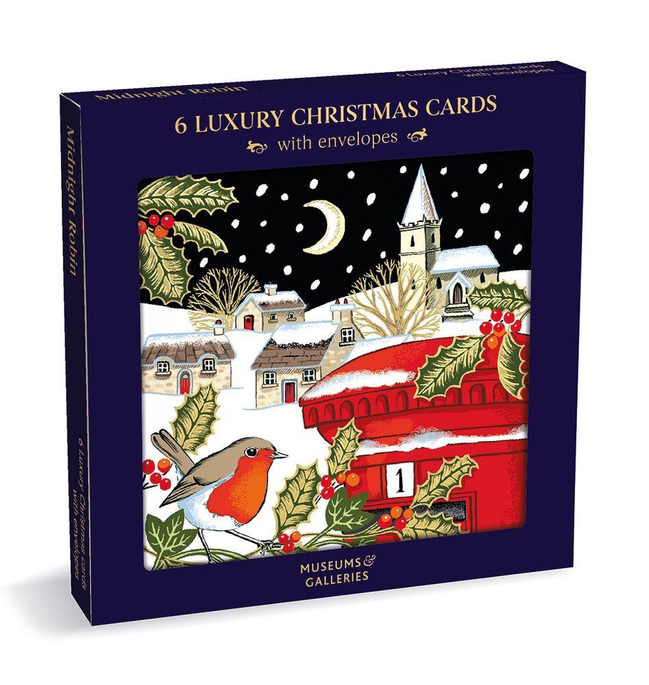 Boxed Christmas Cards Midnight Robin