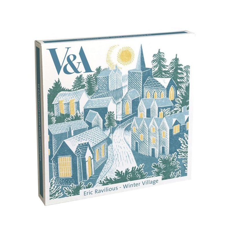 Boxed Christmas Cards Winter Village