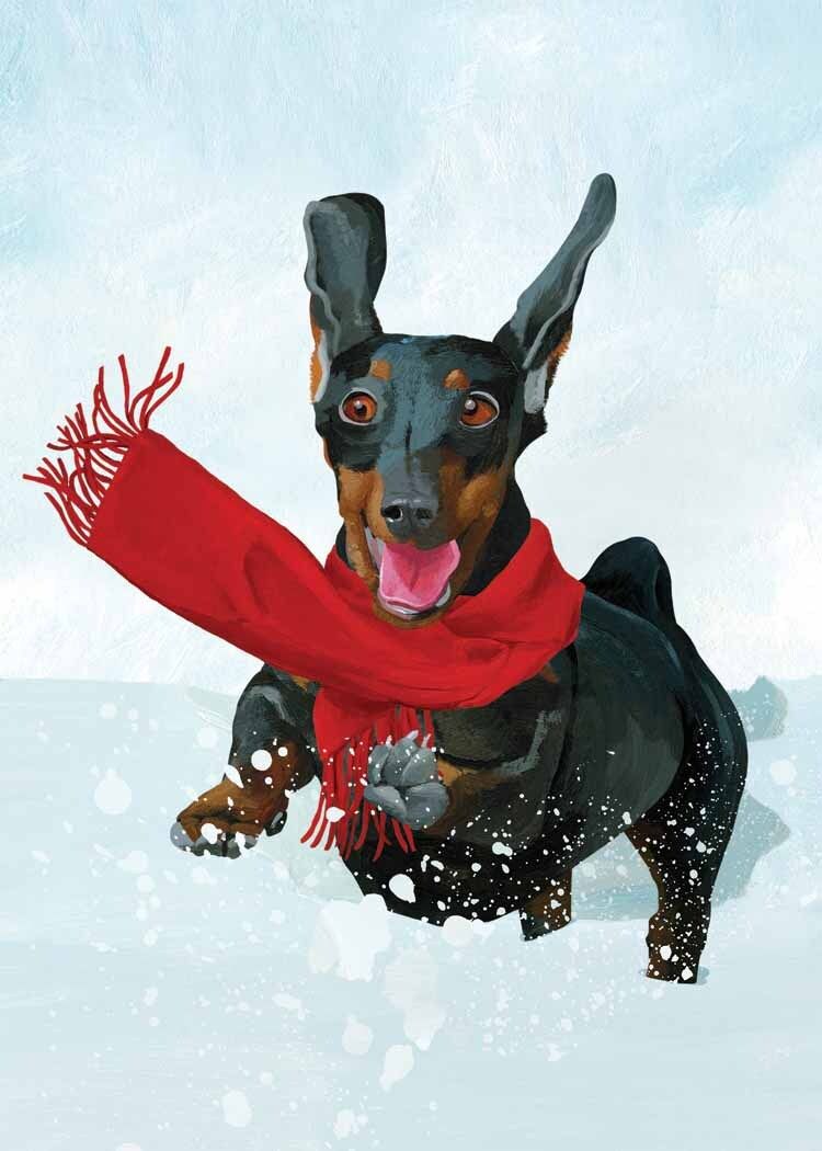 Dachshunds Through The Snow