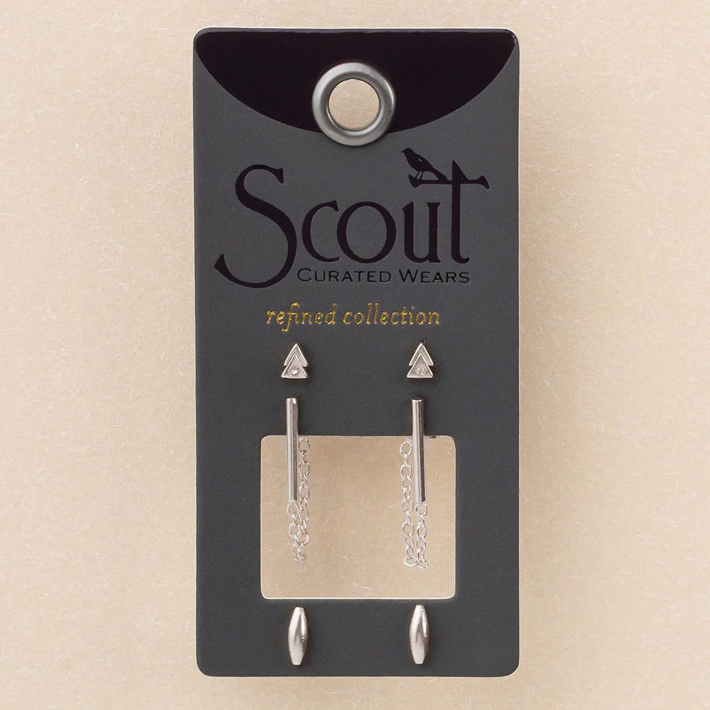 Refined Stud Trio Mars/Silver