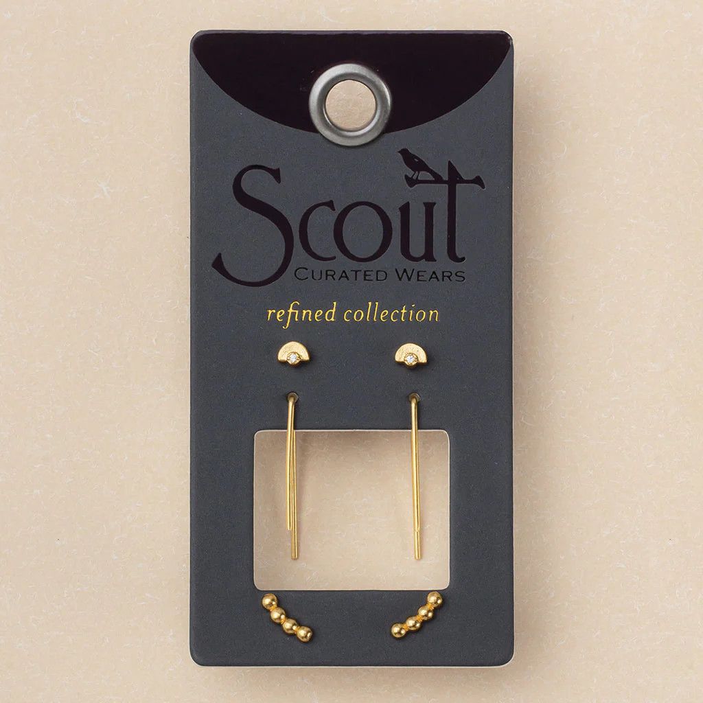 Refined Stud Trio Venus/Gold