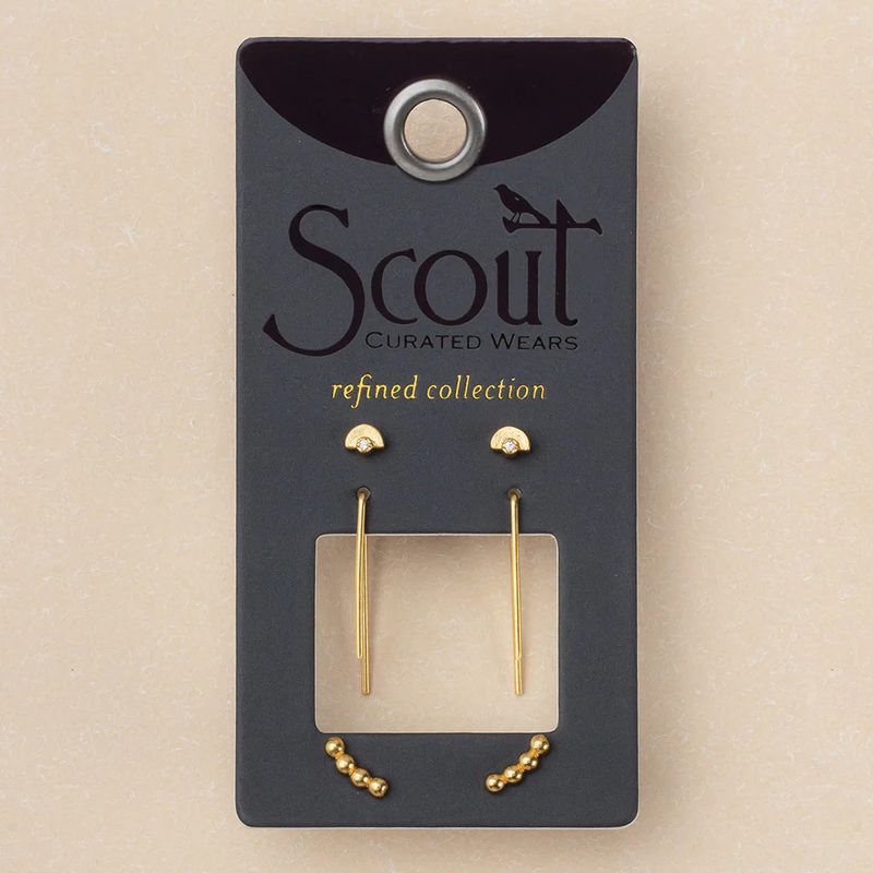 Refined Stud Trio Venus/Gold