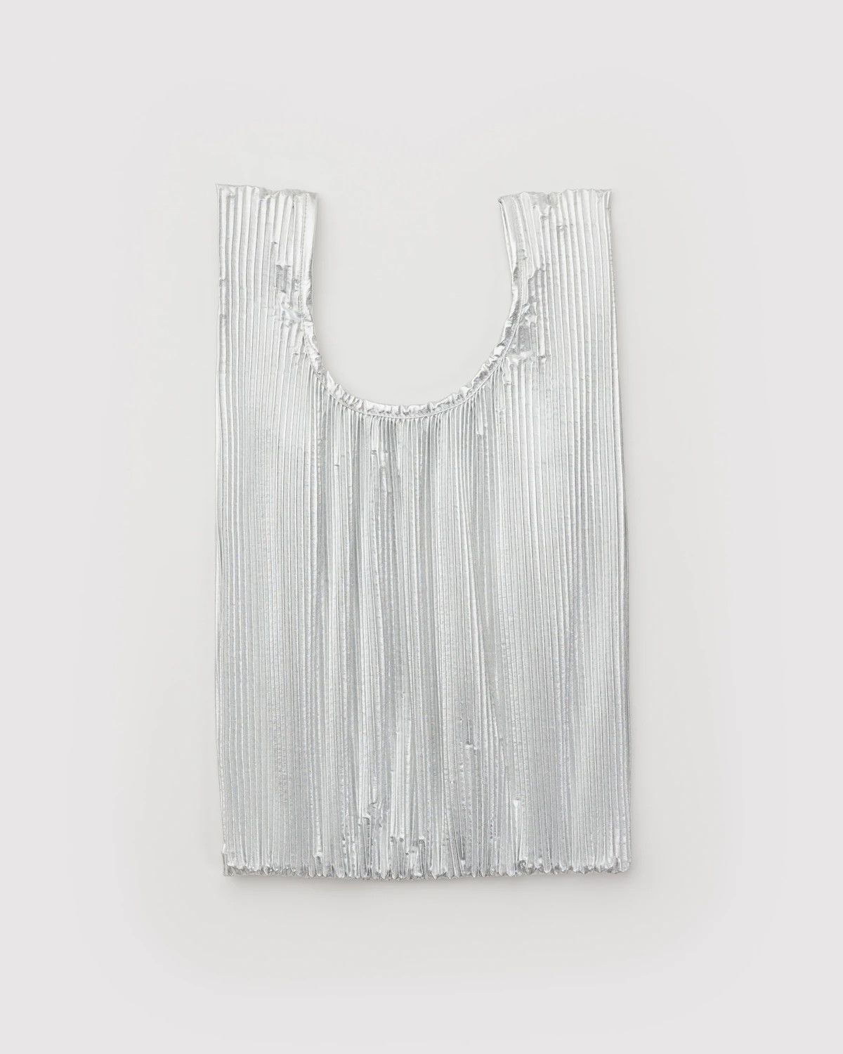 Pleated Baggu Chrome Metallic