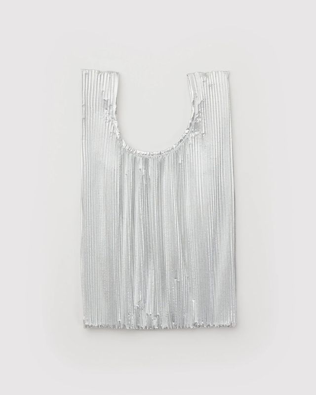 Pleated Baggu Chrome Metallic