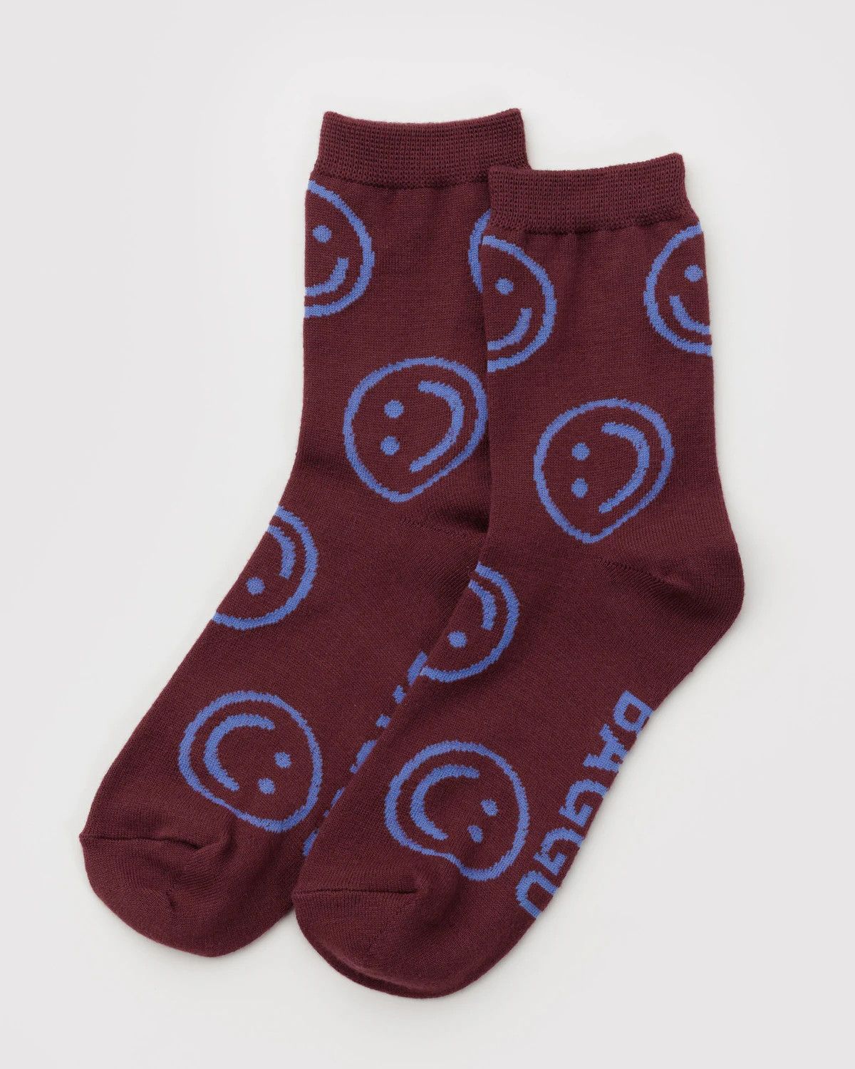 Crew Sock Mahogany Happy