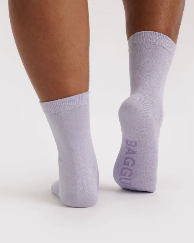 Crew Sock Lilac Metallic