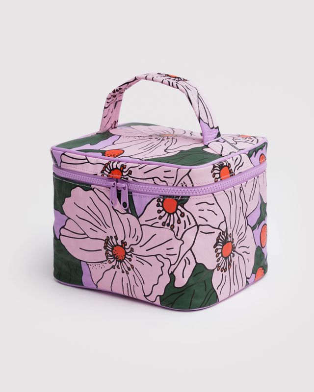 Large Cosmetic Case Pink Poppy