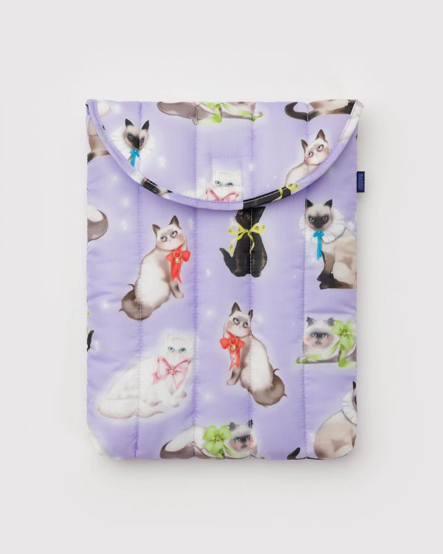 Puffy Laptop Sleeve 13&quot;/14&quot; Fancy Cats