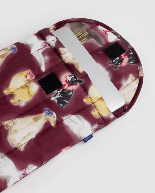 Puffy Laptop Sleeve 13"/14" Fancy Dogs