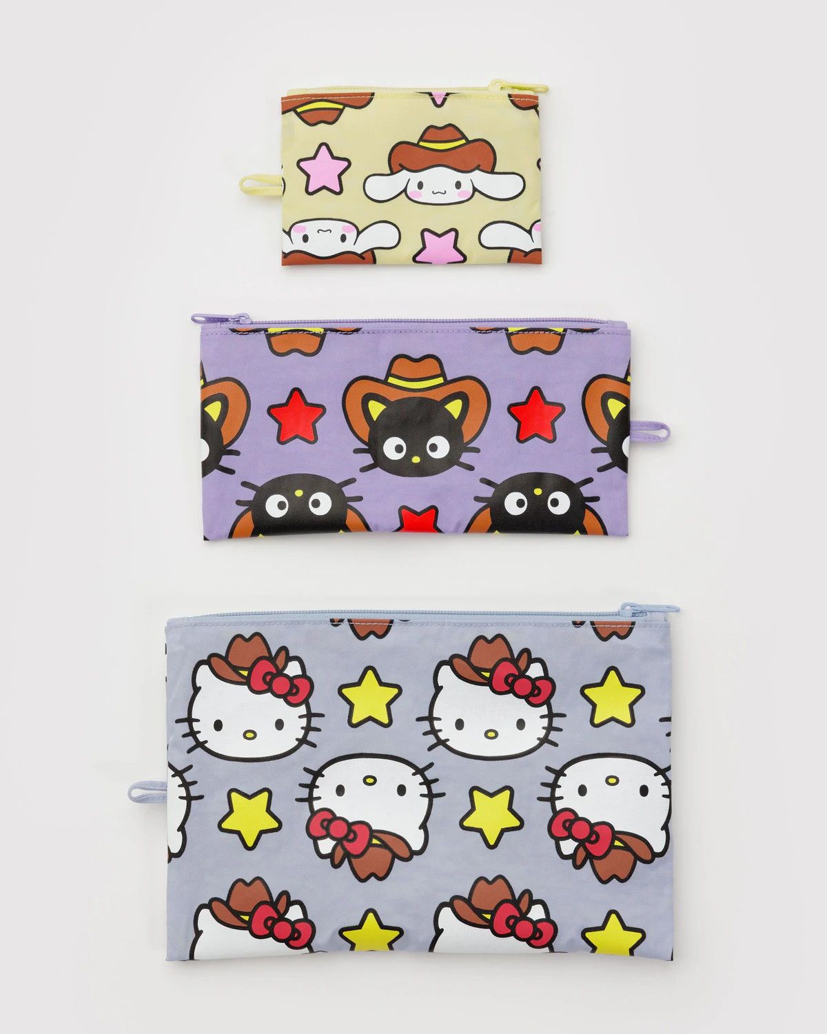 Flat Pouch Set Hello Kitty &amp; Friends Western