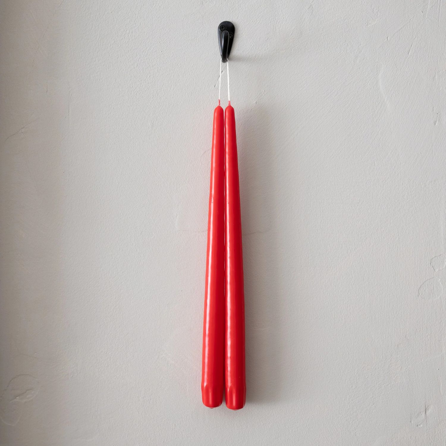 Taper Candles Pair Christmas Red 12&quot;