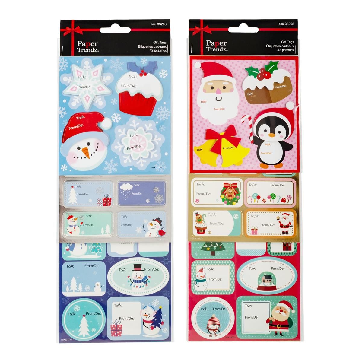 Gift Tags Self Adhesive Assorted 42pk