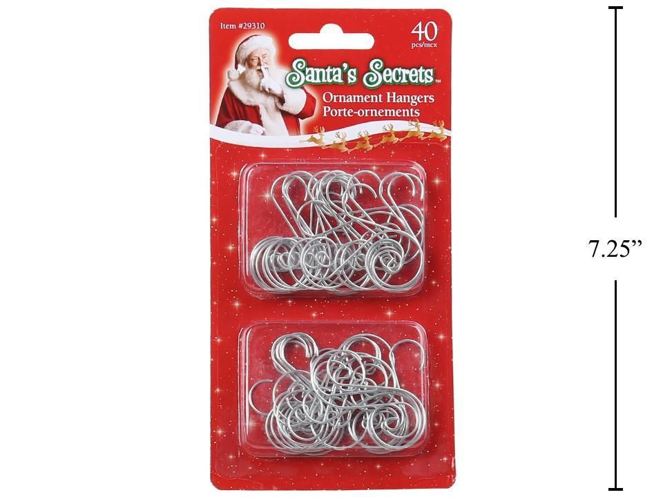 Scroll Ornament Hooks 40pc