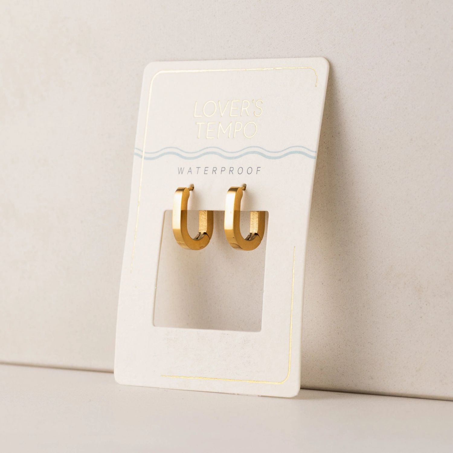 Maya Paperclip Hoop Earrings Gold