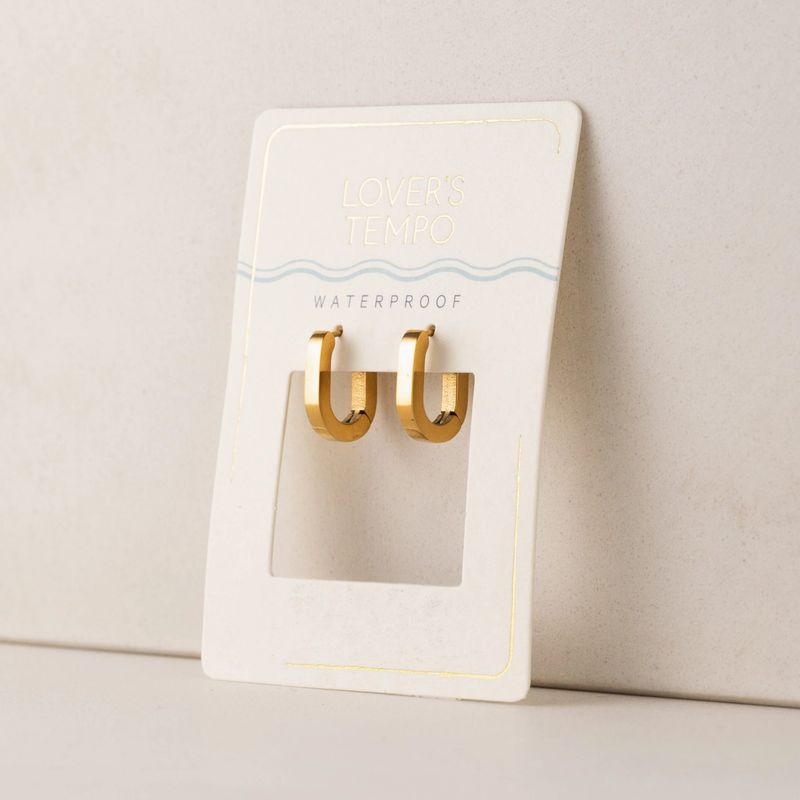 Maya Paperclip Hoop Earrings Gold