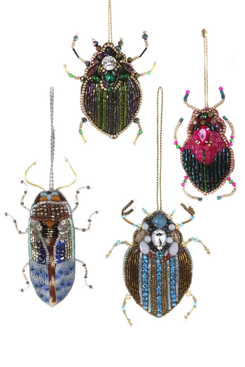 Beaded Beetles Ornament Assorted