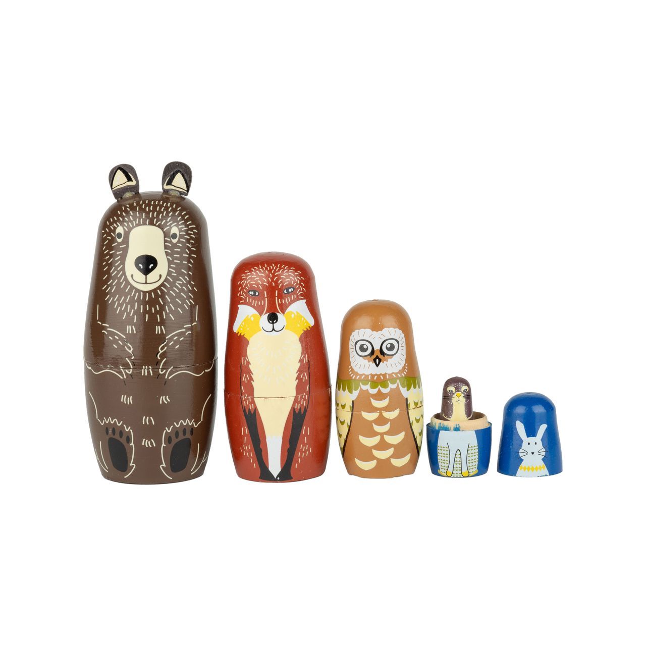 Wooden Nested Animal Decorations