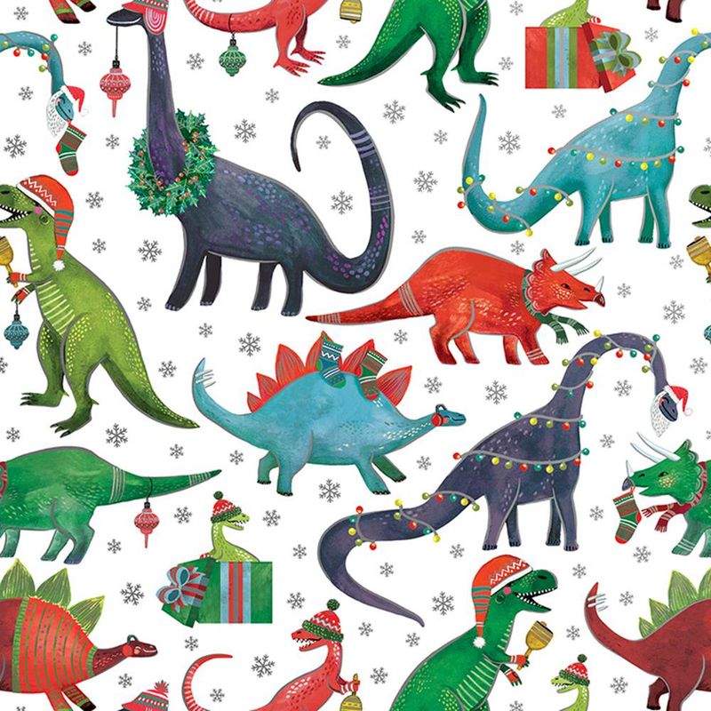 Gift Wrap Roll Jumbo Decked Out Dinosaur