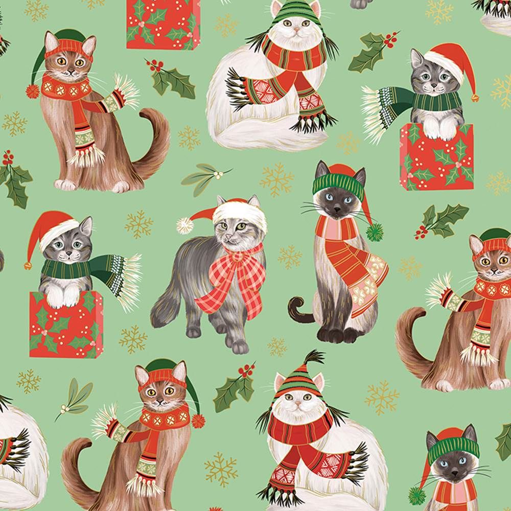 Gift Wrap Roll Jumbo Frolicking Felines