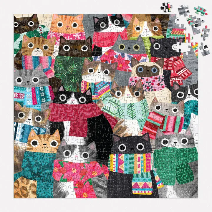 500 Piece Puzzle Wintry Cats