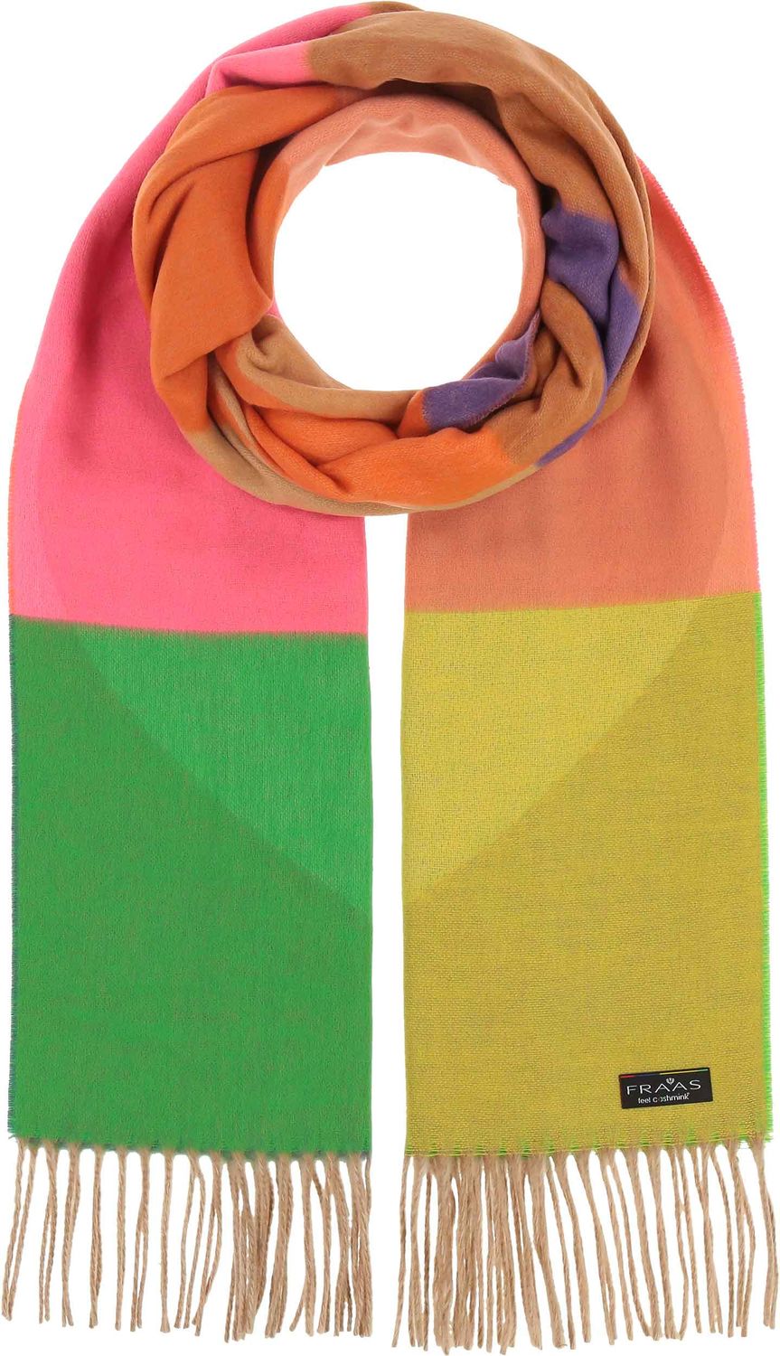 Cashmink Scarf Colourblock Hearts Multicolour
