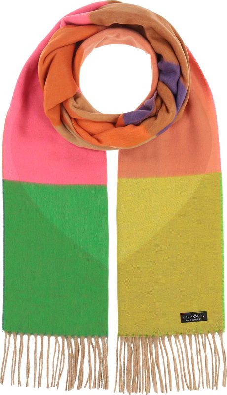 Cashmink Scarf Colourblock Hearts Multicolour