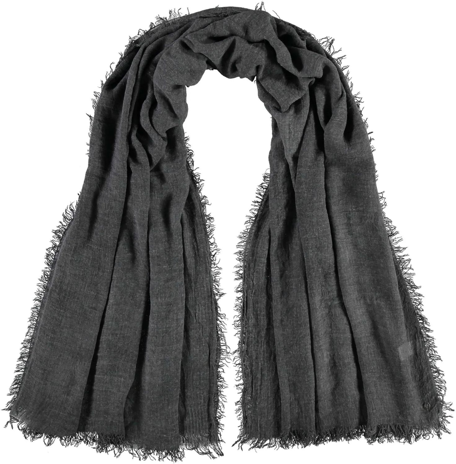 Optic Cold Dye Woven Wrap Scarf Black