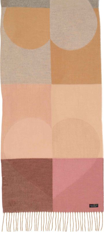 Cashmink Scarf Colourblock Hearts Powder Rose