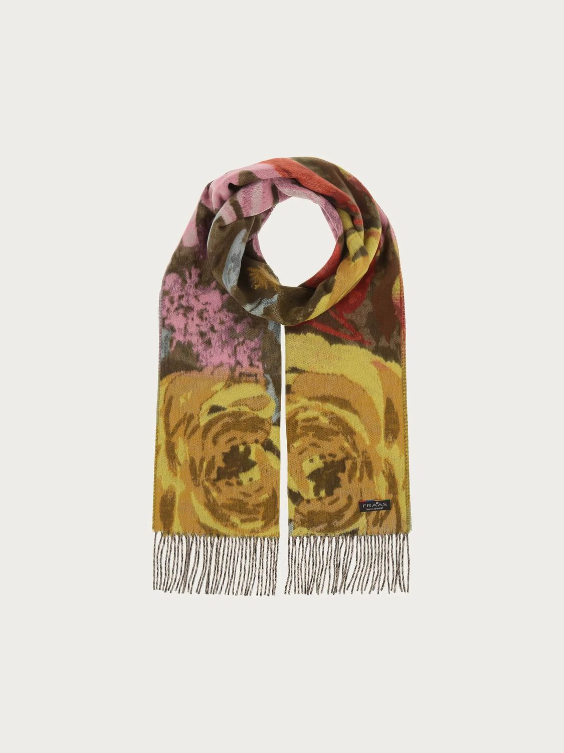 Cashmink Scarf With Romantic Floral Design