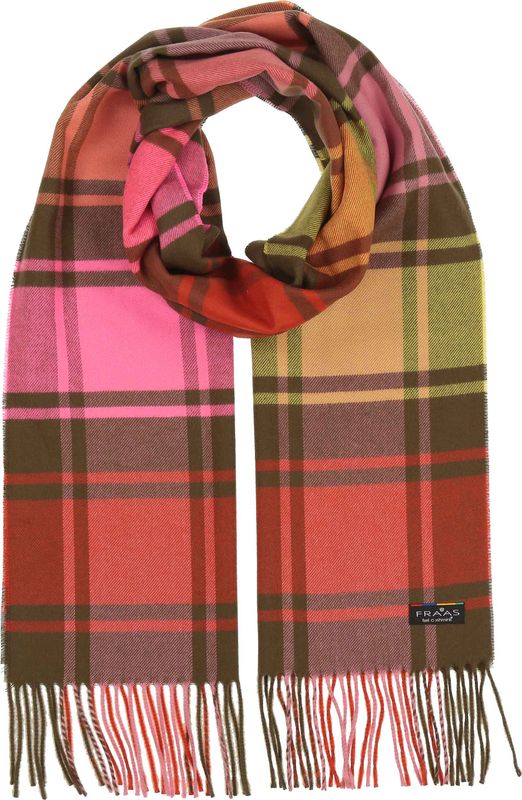 Cashmink Scarf Plaid Check Safari Green