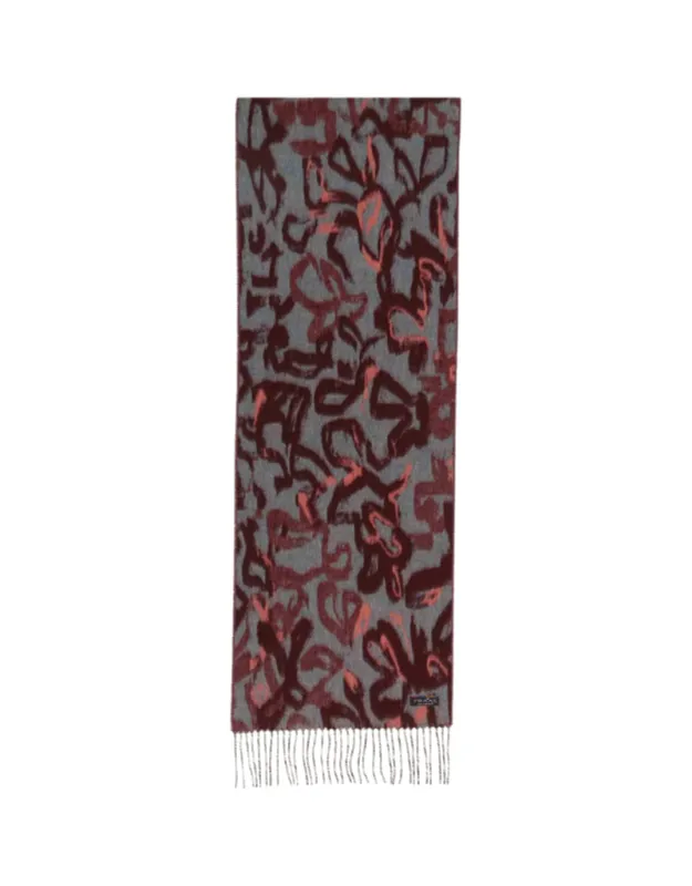 Cashmink Scarf With Abstract Pattern
