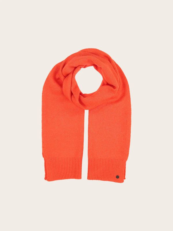 Knitted Scarf In Wool Blend Exotic Orange