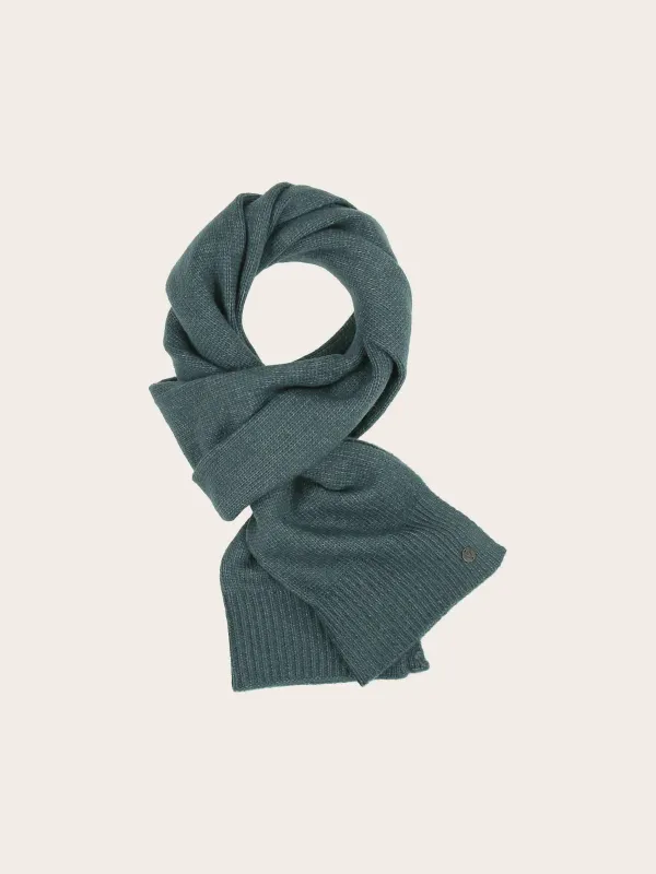 Knitted Scarf In Wool Blend Crystal Teal