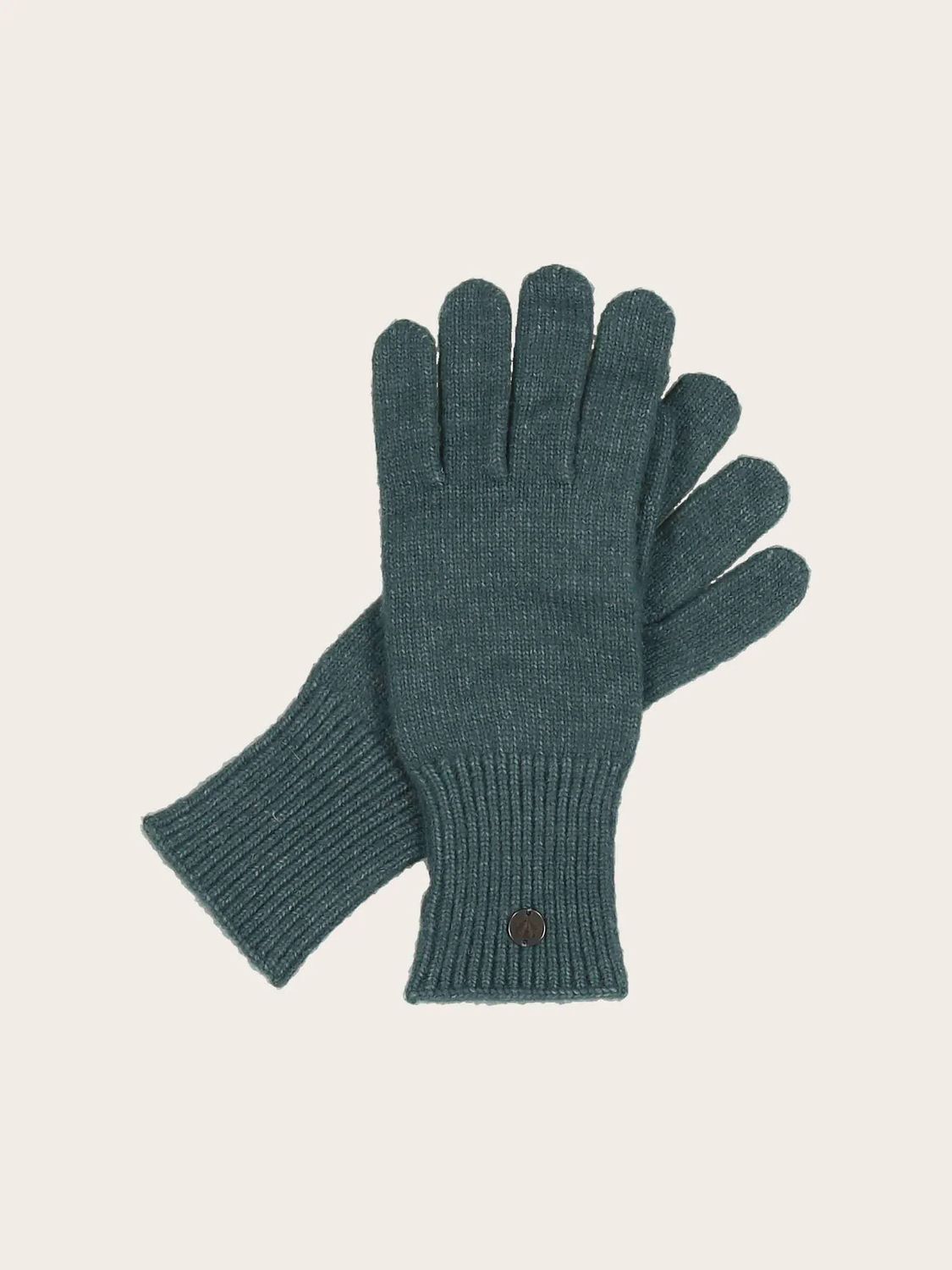 Knitted Gloves In Wool Blend Crystal Teal