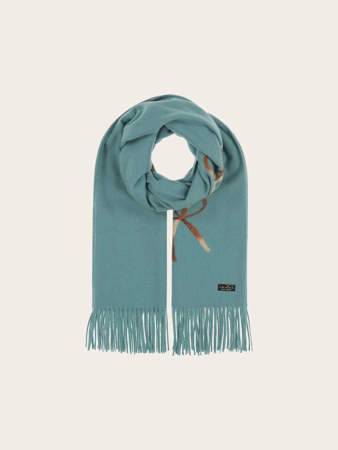 Stole With Embroidered Bows Crystal Teal