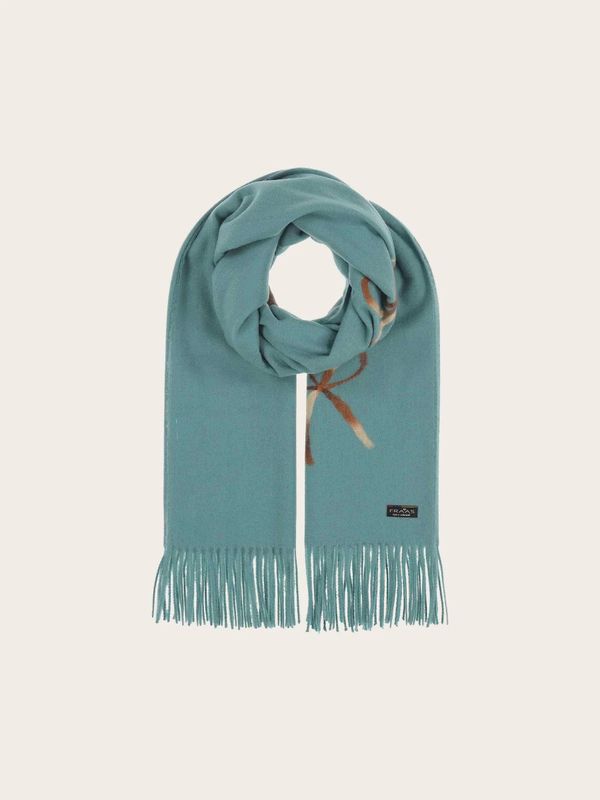 Stole With Embroidered Bows Crystal Teal