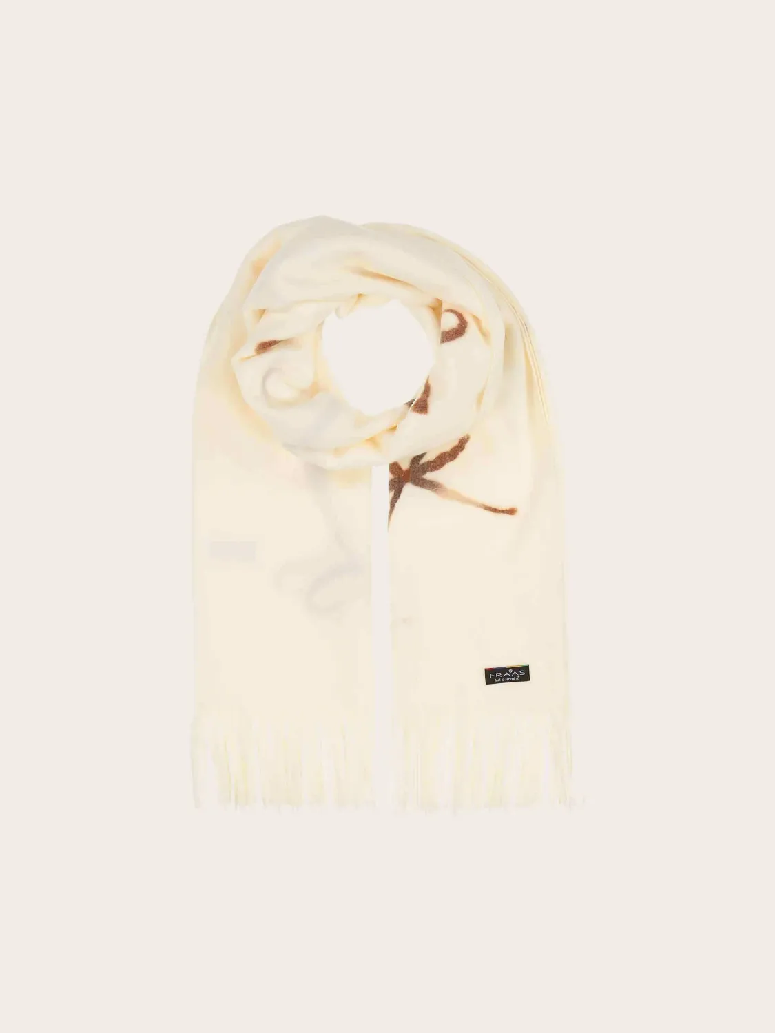 Stole With Embroidered Bows Off White