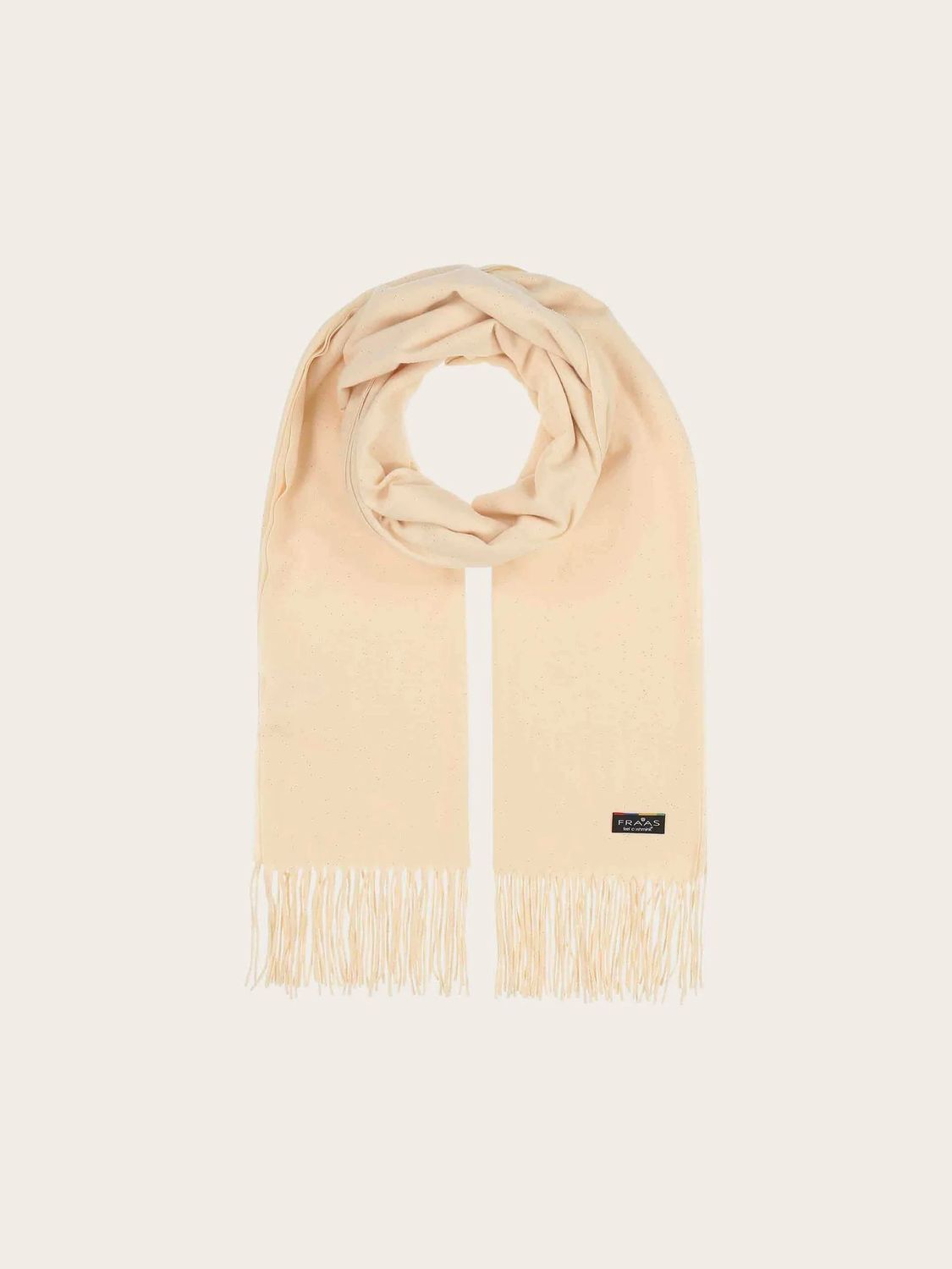 Elegant Cashmink Stole With Delicate Glitter Honest White