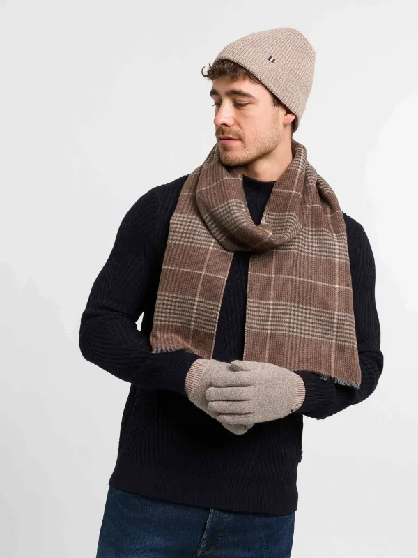 Mottled Bugatti Gloves Taupe Large