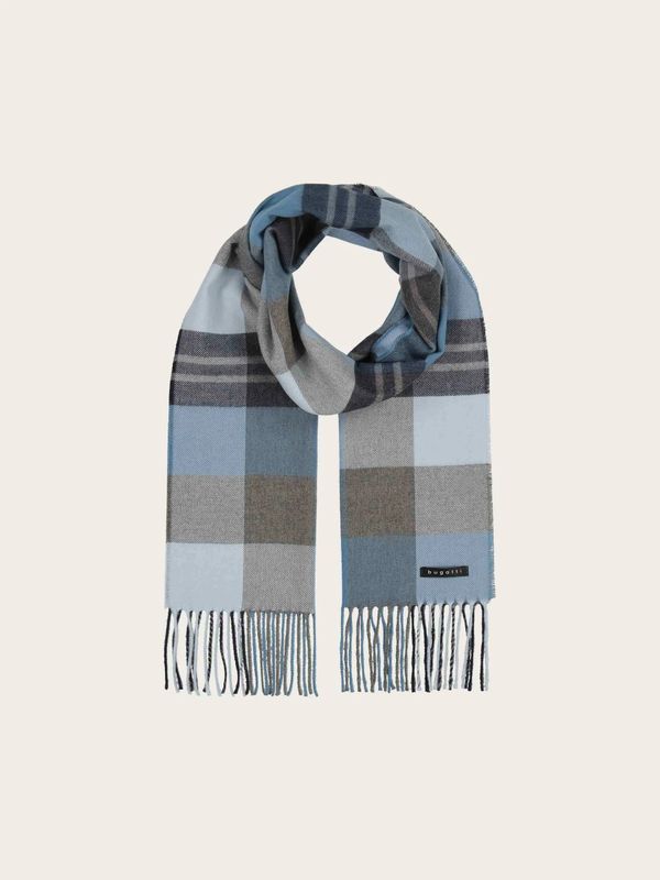 Bugatti Cashmink Scarf Multicolored Check Deep Blue