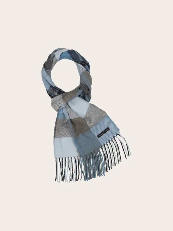 Bugatti Cashmink Scarf Multicolored Check Deep Blue