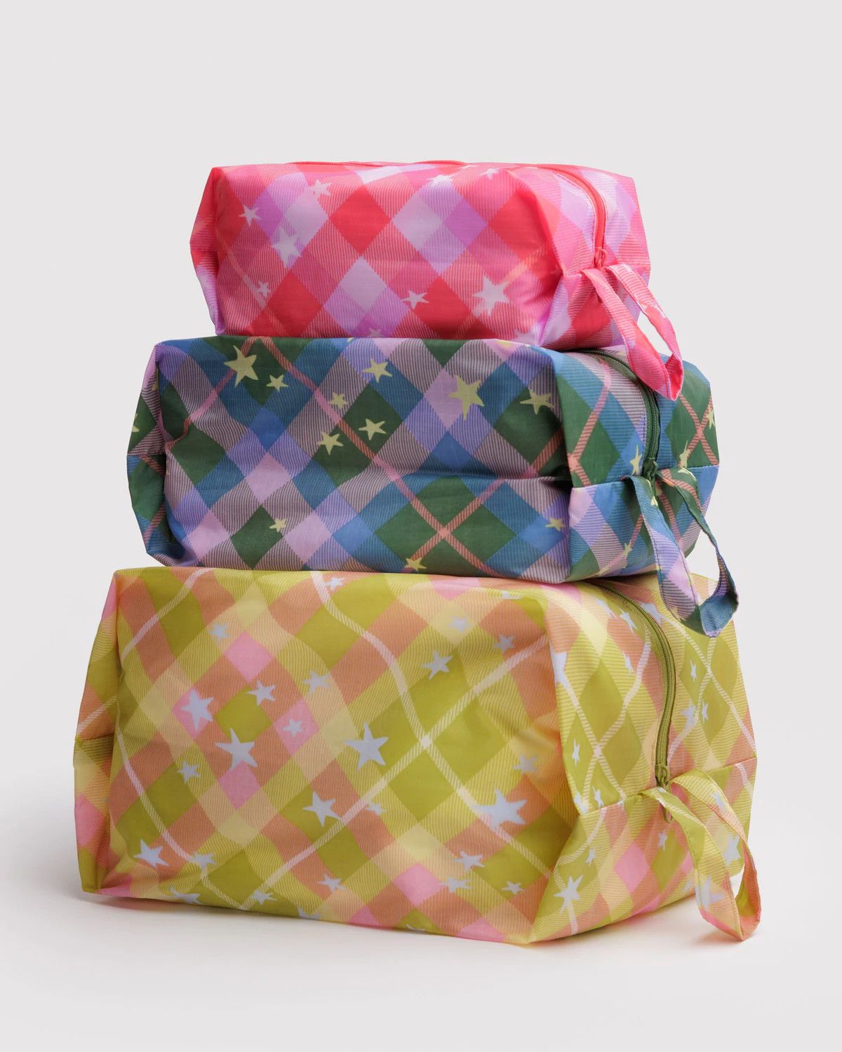 3D Zip Set Star Plaid