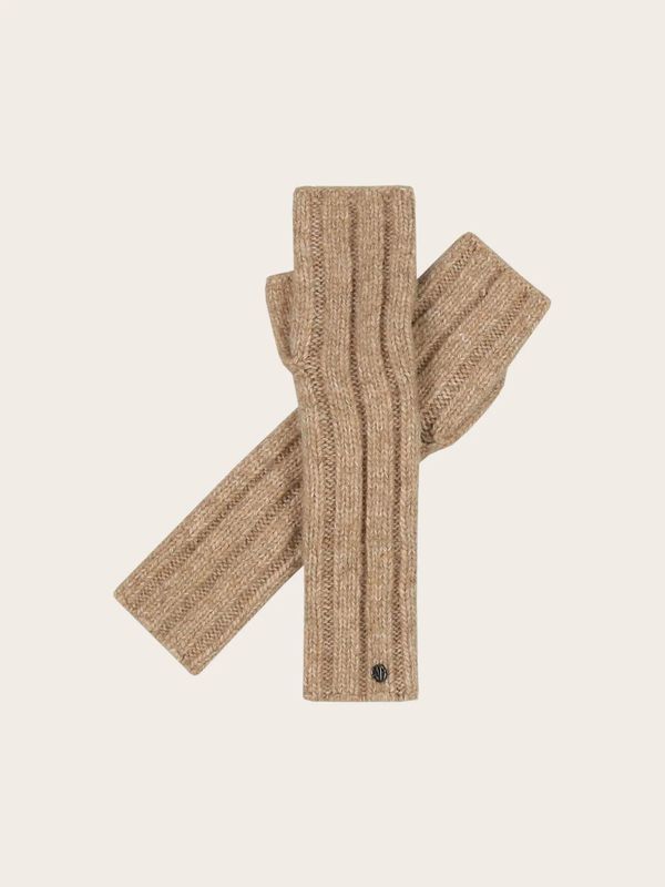 Knitted Wrist Warmers Toffee