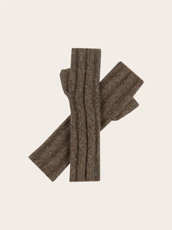 Knitted Wrist Warmers Khaki